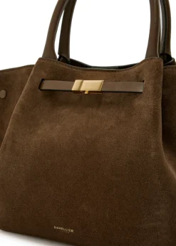 The Midi New York suede tote bag