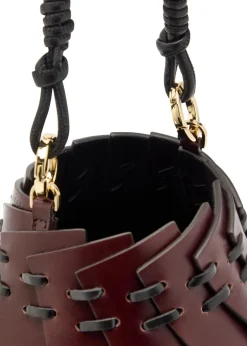 The Mini Burundi panelled leather bucket bag