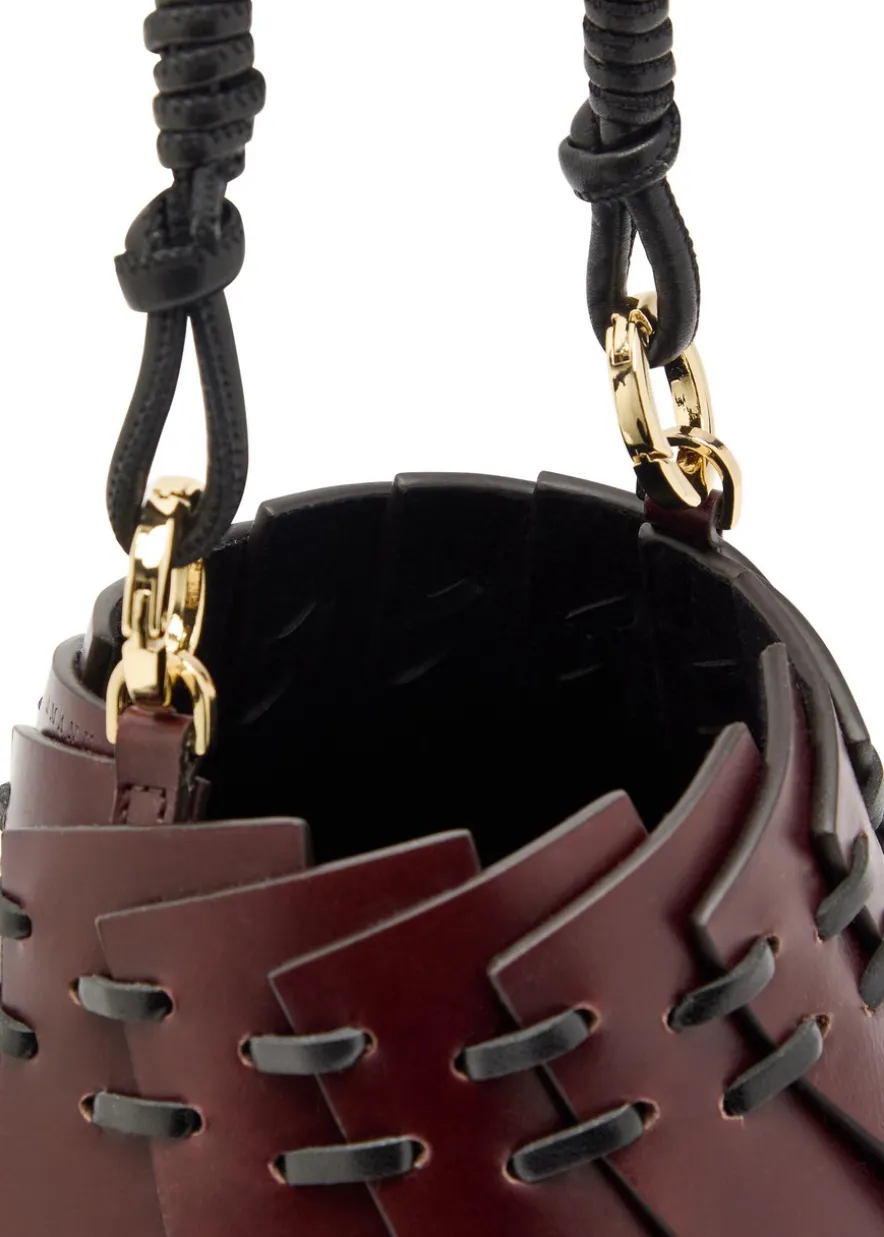 The Mini Burundi panelled leather bucket bag