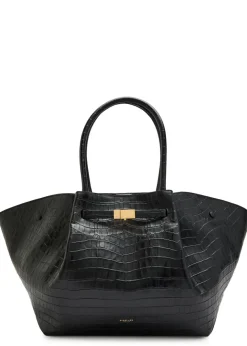 The New York crocodile-effect leather tote