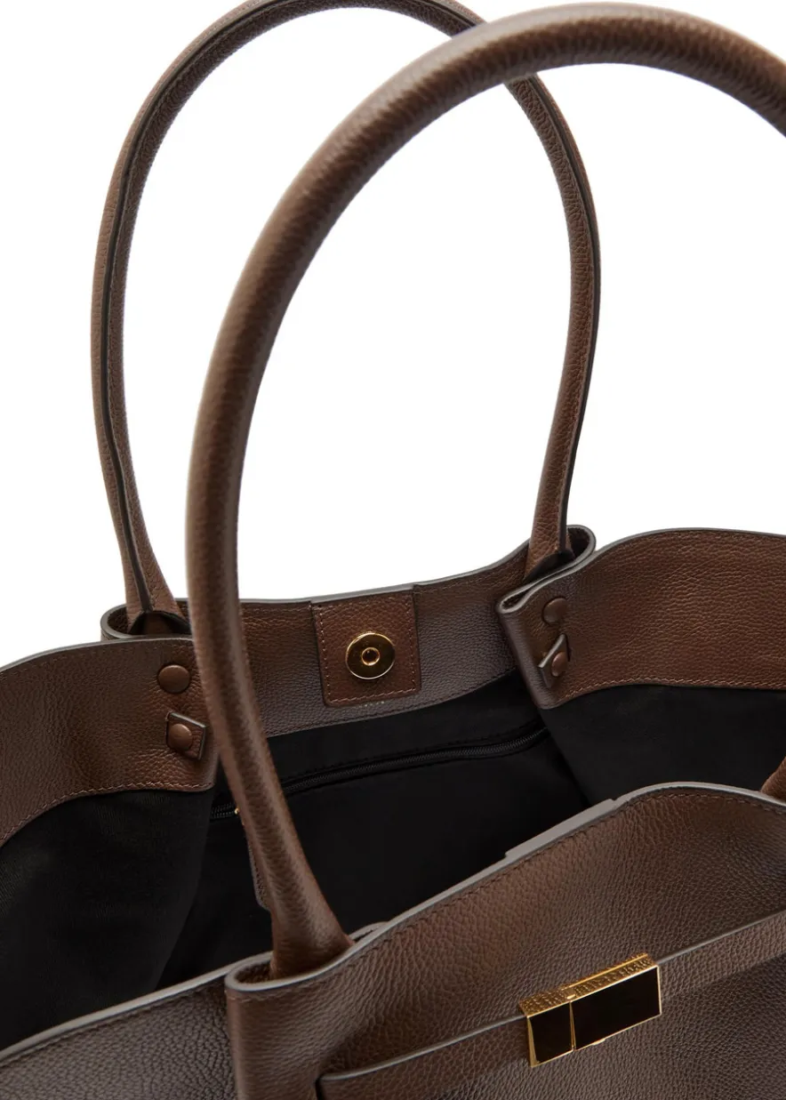 The New York crocodile-effect leather tote