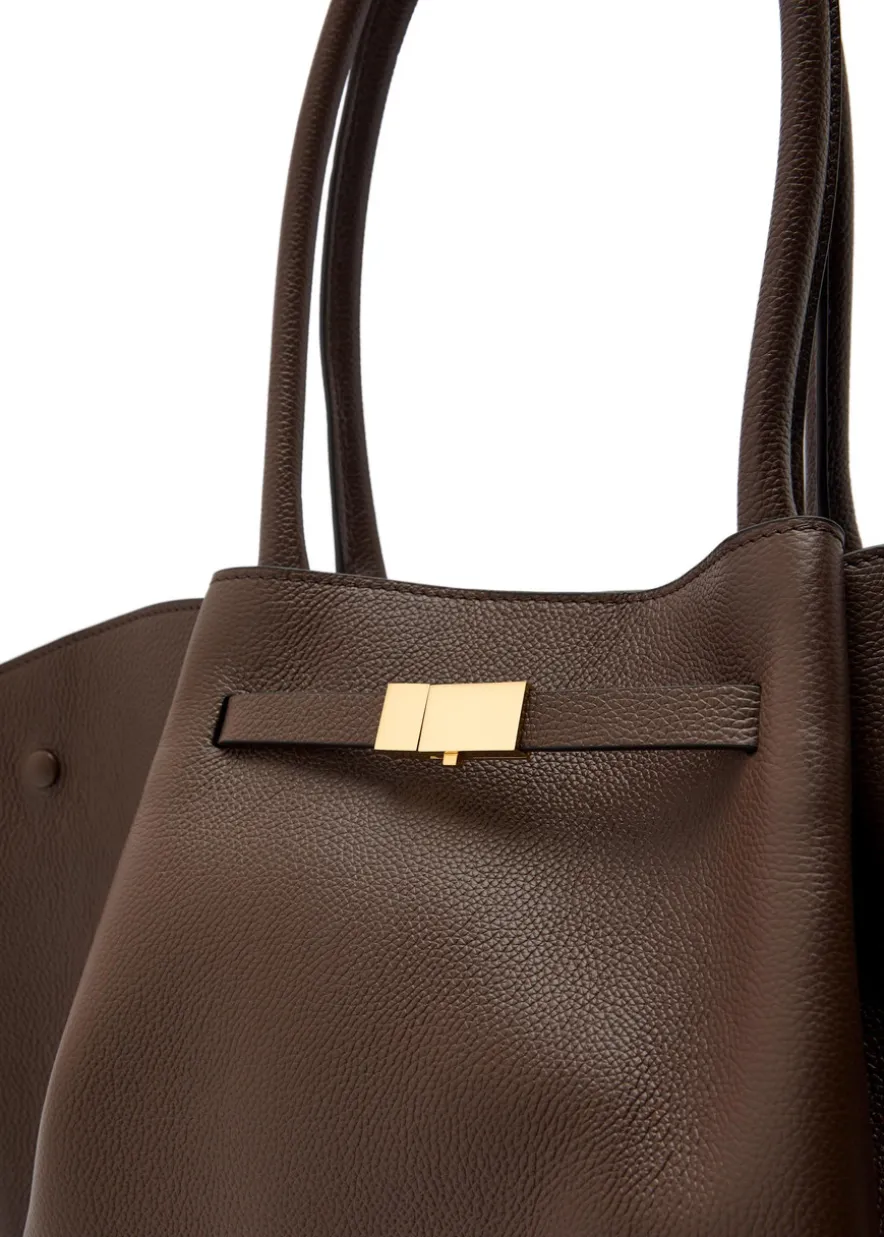 The New York crocodile-effect leather tote
