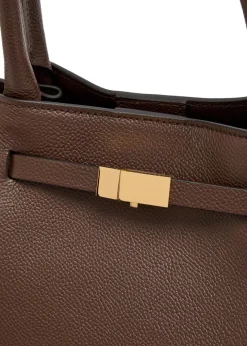 The New York midi grained leather tote