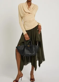 The New York midi grained leather tote