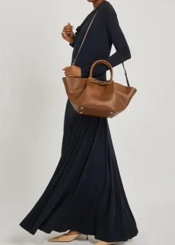 The New York midi grained leather tote