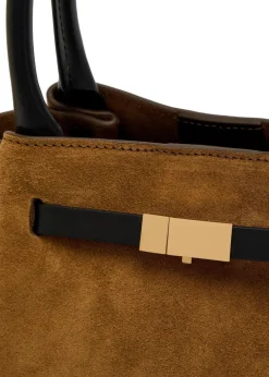The New York midi suede tote
