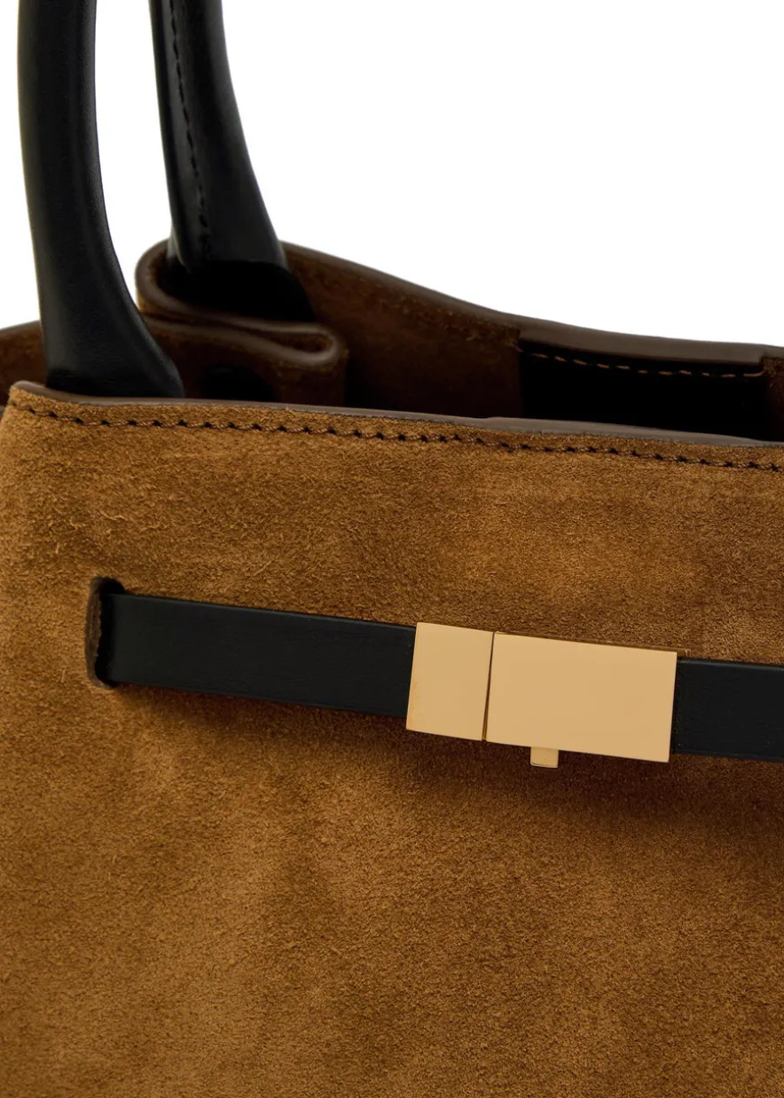 The New York midi suede tote