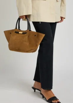 The New York midi suede tote