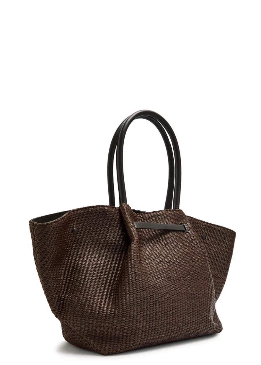 The New York raffia and leather tote