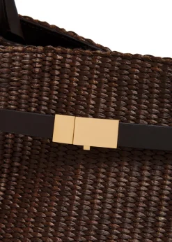 The New York raffia and leather tote