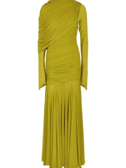 The Oakland draped stretch-tulle gown