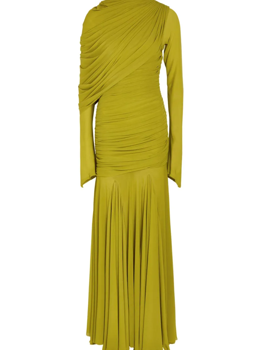 The Oakland draped stretch-tulle gown