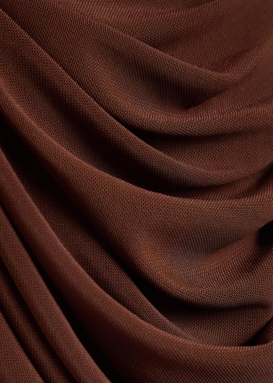 The Oakland draped stretch-tulle gown