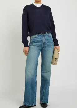 The Oscar V-neck wool jumper