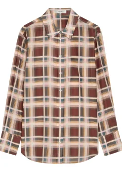 The Plaid Boy cotton and silk-blend shirt