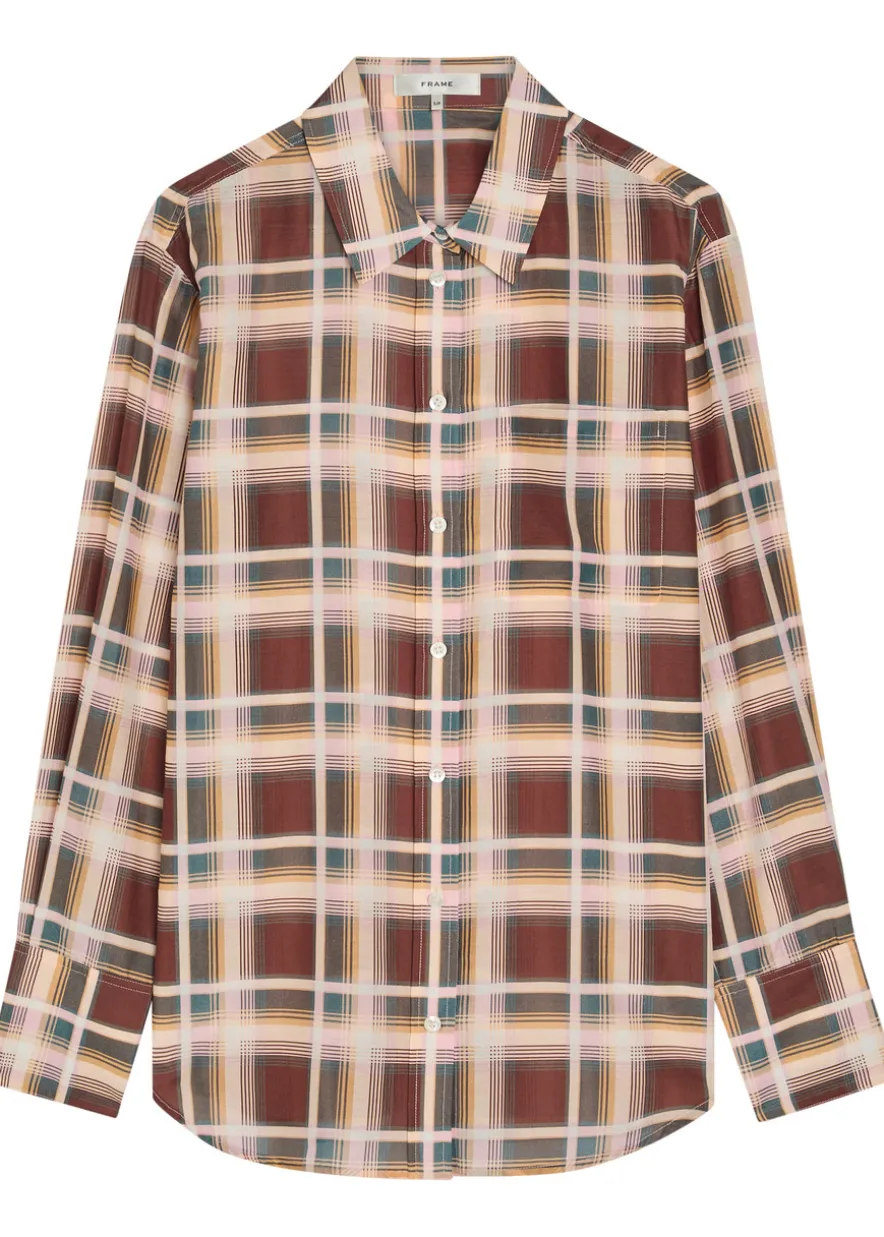The Plaid Boy cotton and silk-blend shirt