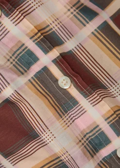 The Plaid Boy cotton and silk-blend shirt
