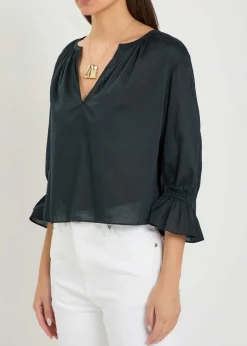 The Poet gathered cotton blouse
