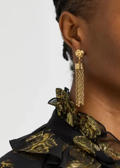 The Pompoms tassel drop earrings