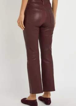 The Reboot Crop bootcut leather trousers
