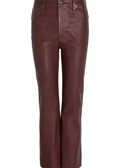 The Reboot Crop bootcut leather trousers