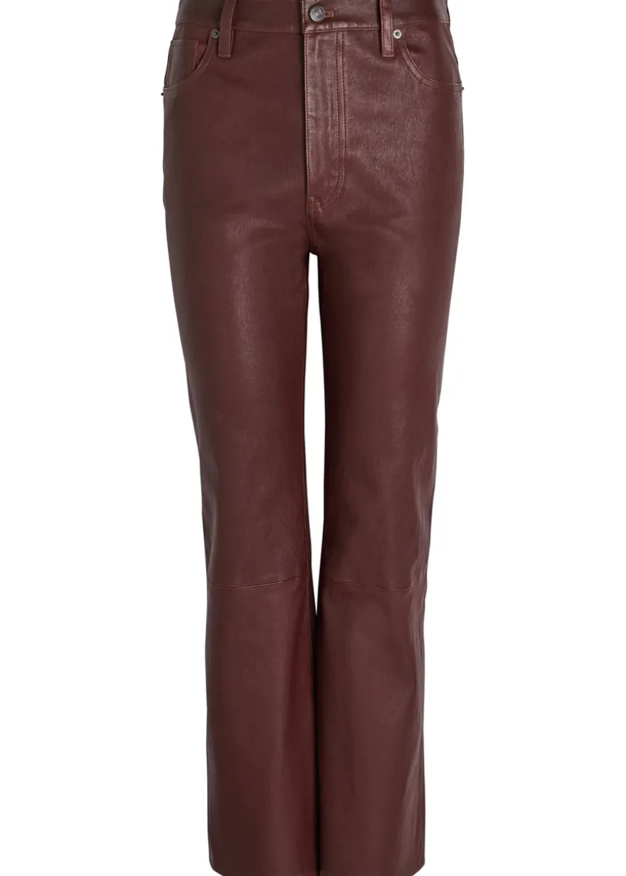 The Reboot Crop bootcut leather trousers