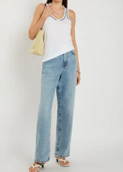 The Ringer pipe-trim cotton tank top