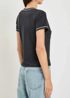 The Ringer pipe-trim cotton T-shirt