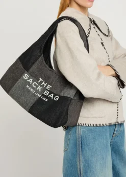 The Sack patchwork denim shoulder bag