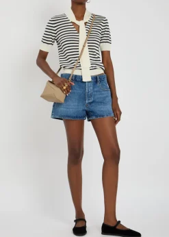 The Sailor Tie striped cotton-blend cardigan