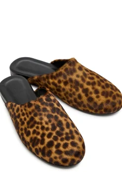 The Slipper leopard-print pony-hair mules