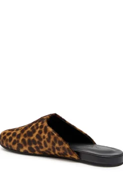The Slipper leopard-print pony-hair mules