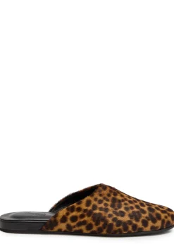 The Slipper leopard-print pony-hair mules