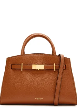 The Small Hudson grained leather top handle bag