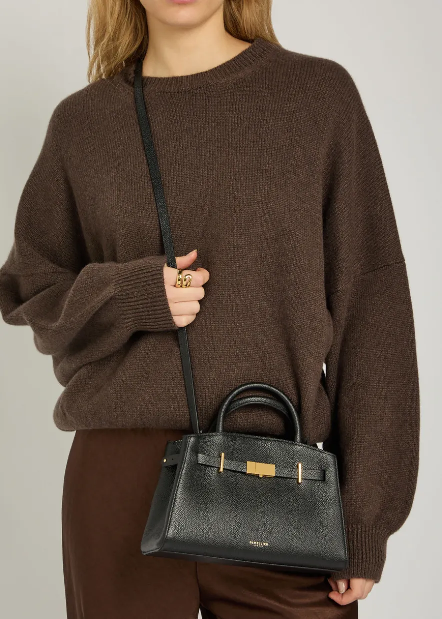 The Small Hudson grained leather top handle bag