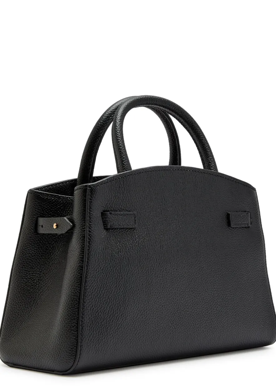 The Small Hudson grained leather top handle bag