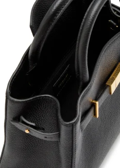 The Small Hudson grained leather top handle bag