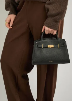 The Small Hudson grained leather top handle bag