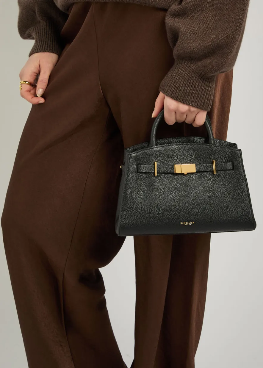 The Small Hudson grained leather top handle bag