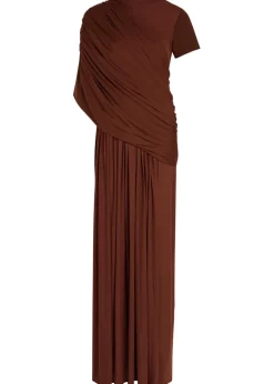 The Sparrow draped stretch-jersey gown