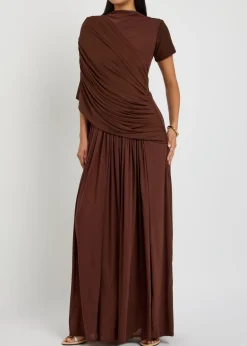 The Sparrow draped stretch-jersey gown
