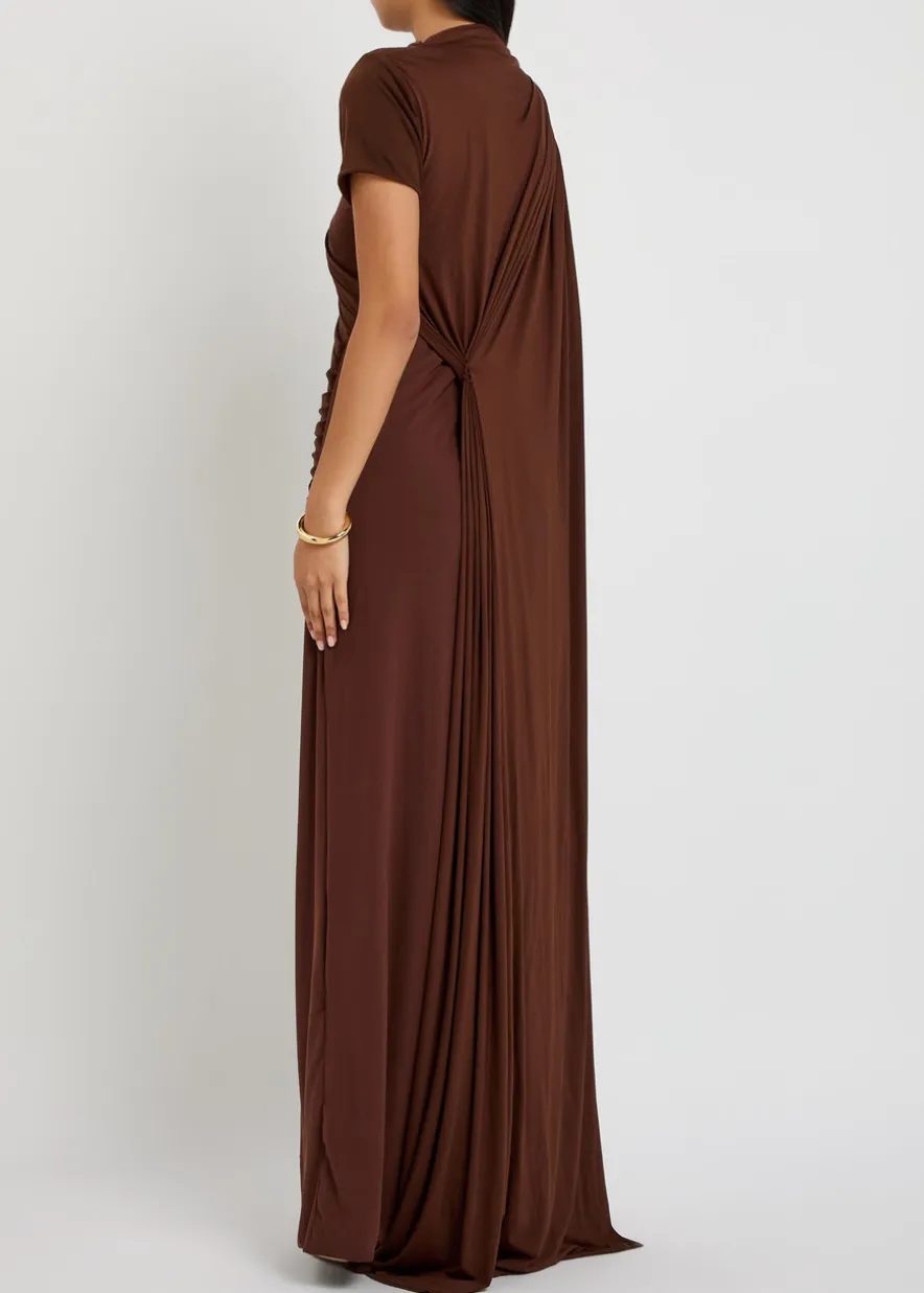The Sparrow draped stretch-jersey gown