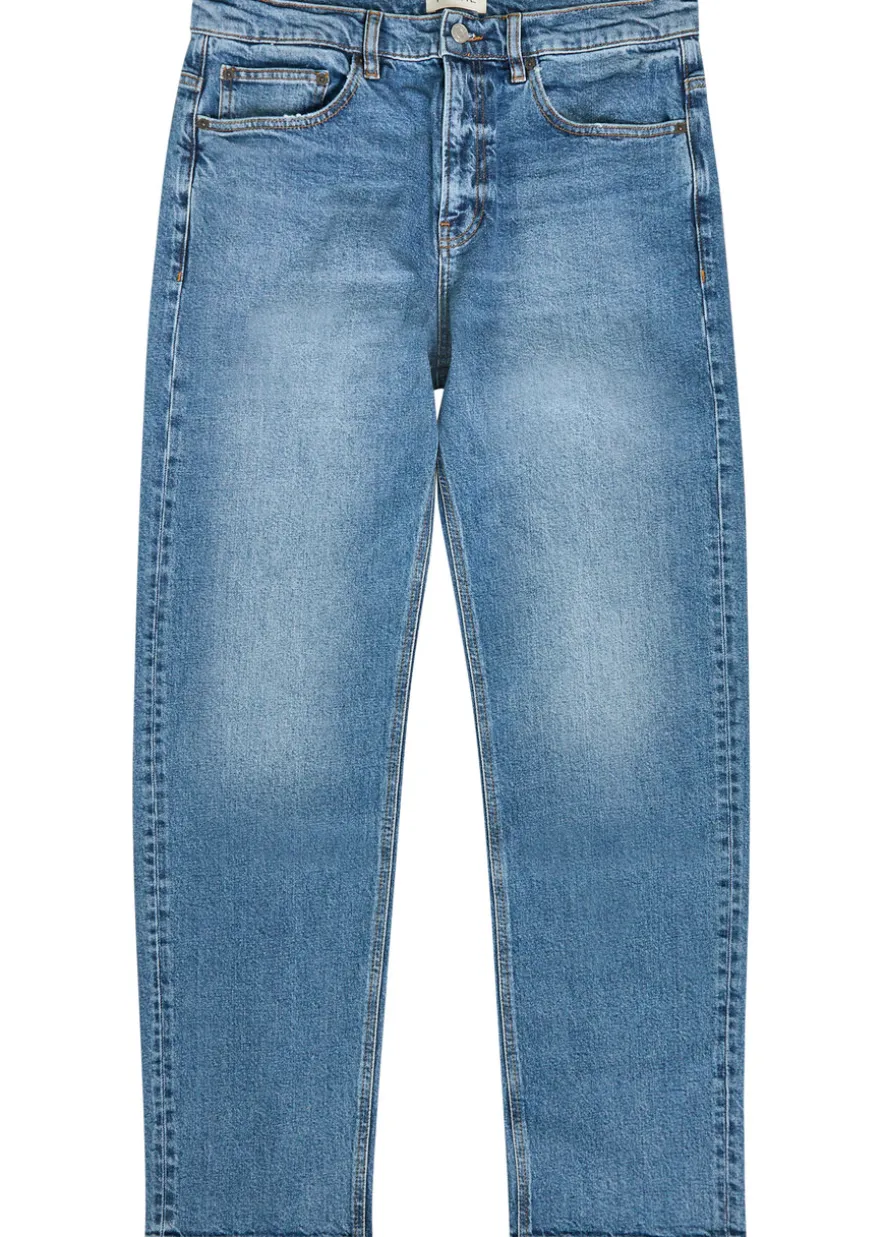 The Straight-leg stretch-denim jeans