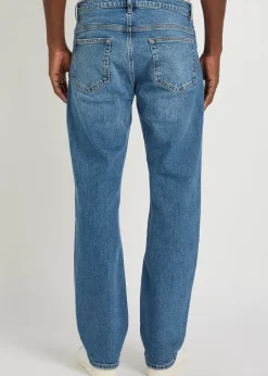The Straight-leg stretch-denim jeans