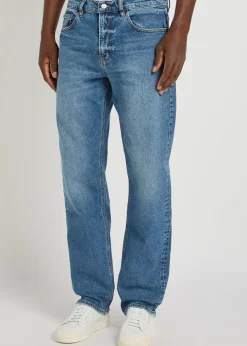 The Straight-leg stretch-denim jeans