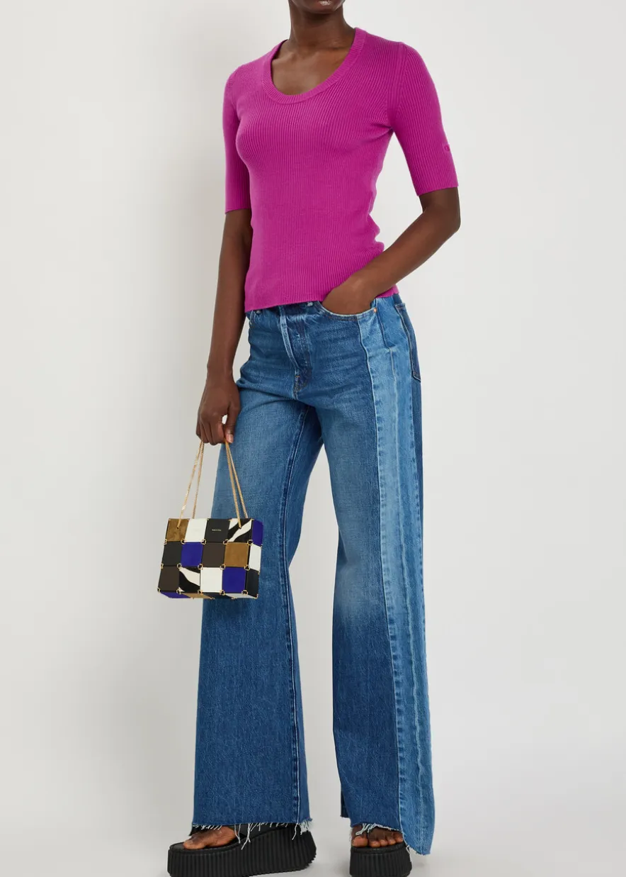 The Tux Sidestepper Sneak Fray wide-leg jeans