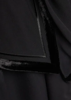 The Velvet Trim silk-chiffon blouse