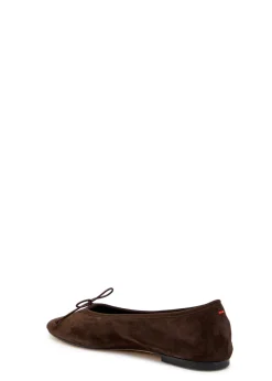 Tiby Kid bow-appliquéd suede ballet flats