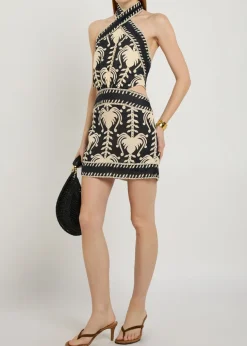 Tide Strength patterned linen mini dress