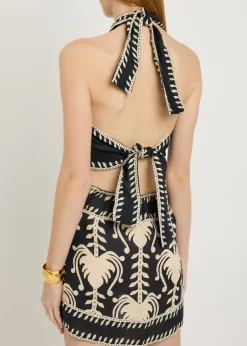 Tide Strength patterned linen mini dress